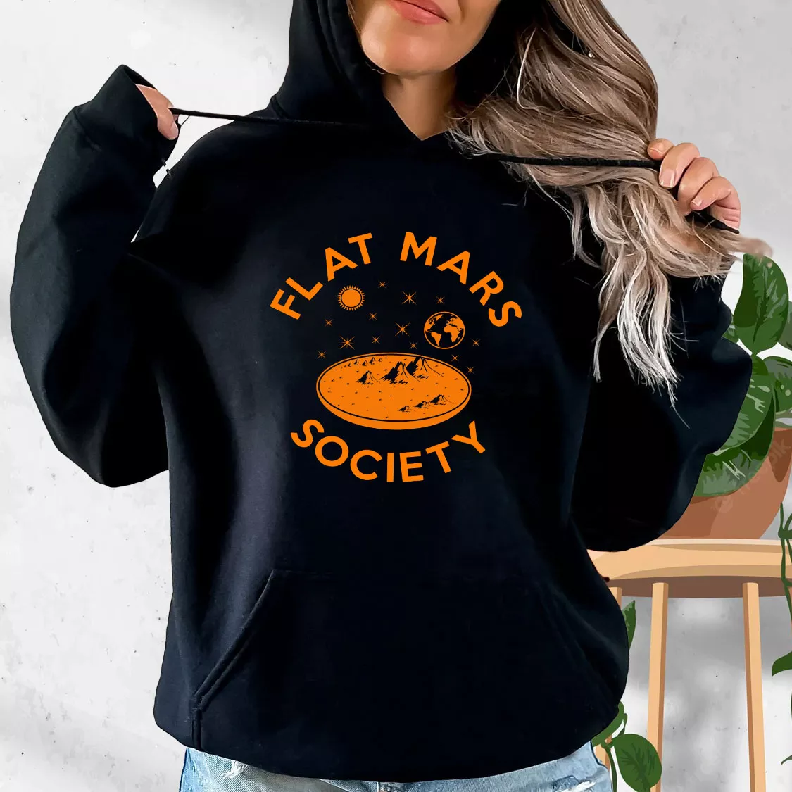 Flat Mars Society 90s Retro Classic Hoodie Streetwear Flat Mars Society 90s Retro Classic Hoodie Streetwear