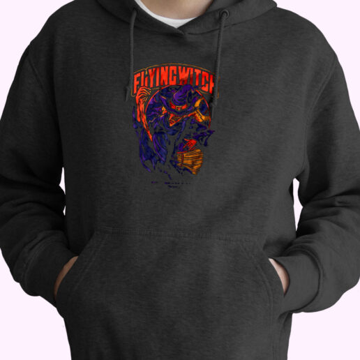 Flying Witch Halloween Essential Hoodie Flying Witch Halloween Essential Hoodie