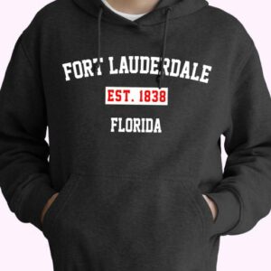 Fort Lauderdale Est 1838 Florida Vintage Hoodie 4