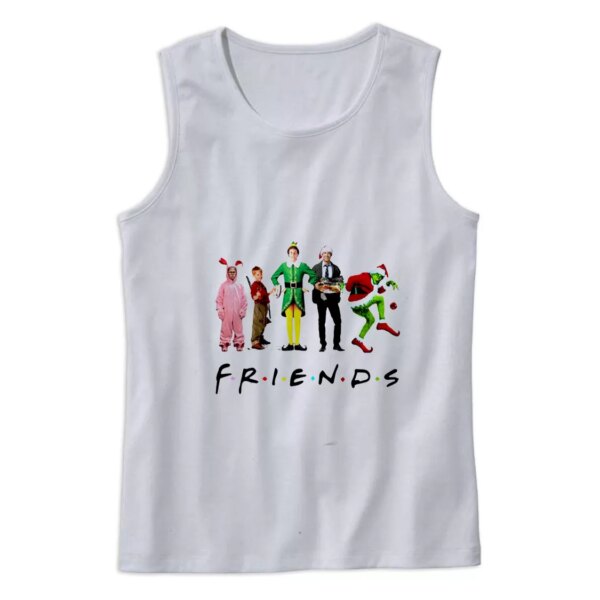 Friends Christmas Movie Watching Gym Christmas Tank Top
