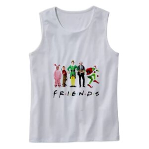 Friends Christmas Movie Watching Gym Christmas Tank Top 4