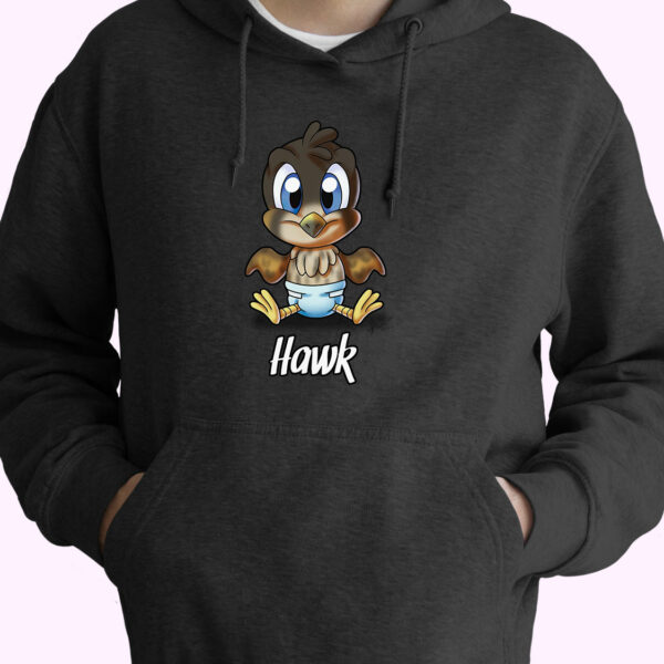 Funny Baby Hawk 70s Basic Hoodie
