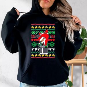 Funny Santa Claus Keg Stand Hoodie Xmas Outfits 3