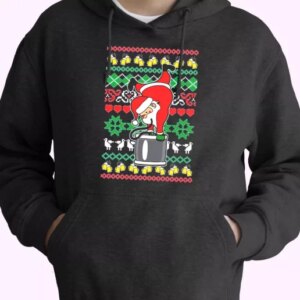 Funny Santa Claus Keg Stand Hoodie Xmas Outfits 4
