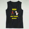 Funny Scarecrow Pumpkin Graphic Tank Top