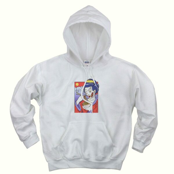 Geisha Japanese Zombie Eating Ramen Trendy Hoodie
