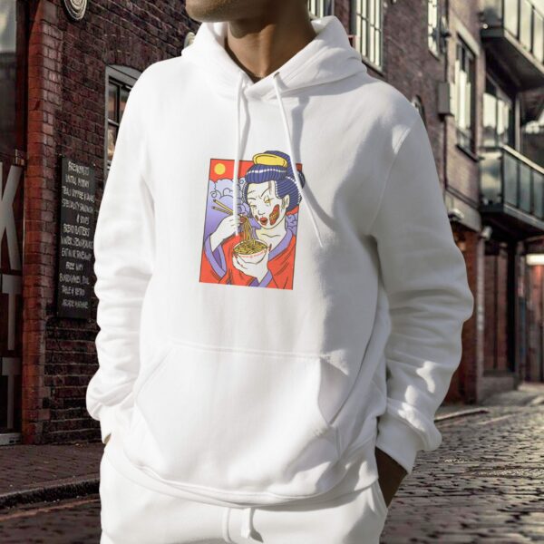 Geisha Japanese Zombie Eating Ramen Trendy Hoodie