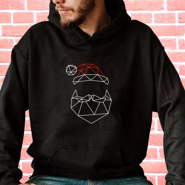 Geometric Santa Father Hoodie Xmas Outfits