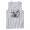 Girl And Tiger Shirt Blowing Skull Bubbles Weird Tank Top Outfit