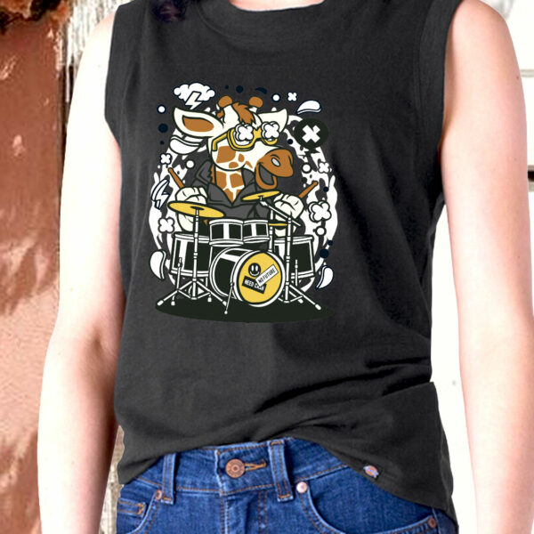Girrafe Drummer Graphic Tank Top
