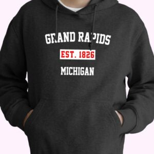 Grand Rapids Est 1826 Michigan Vintage Hoodie 4
