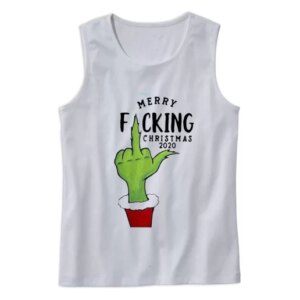 Grinch Hand Merry Fucking Christmas Gym Christmas Tank Top 4