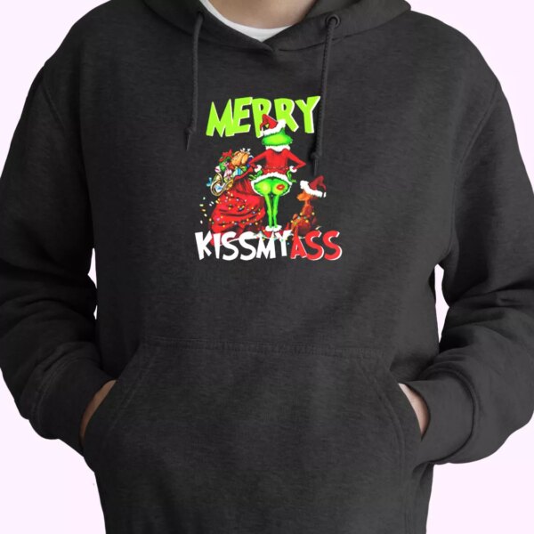 Grinch Merry Kiss My Ass Hoodie Xmas Outfits