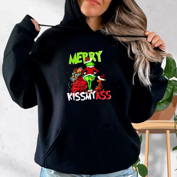 Grinch Merry Kiss My Ass Hoodie Xmas Outfits