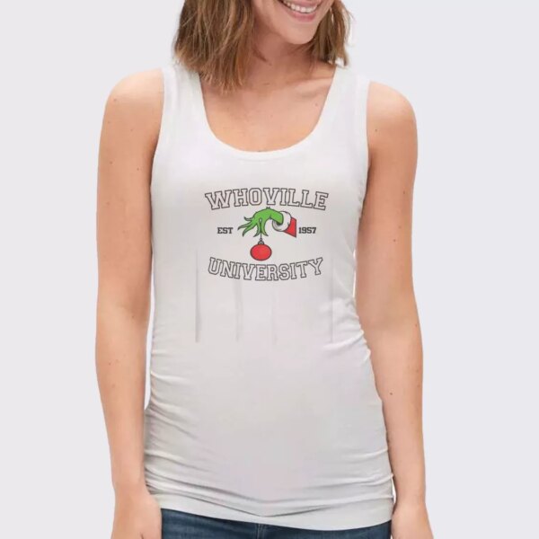 Grinch Whoville University Est 1957 Gym Christmas Tank Top