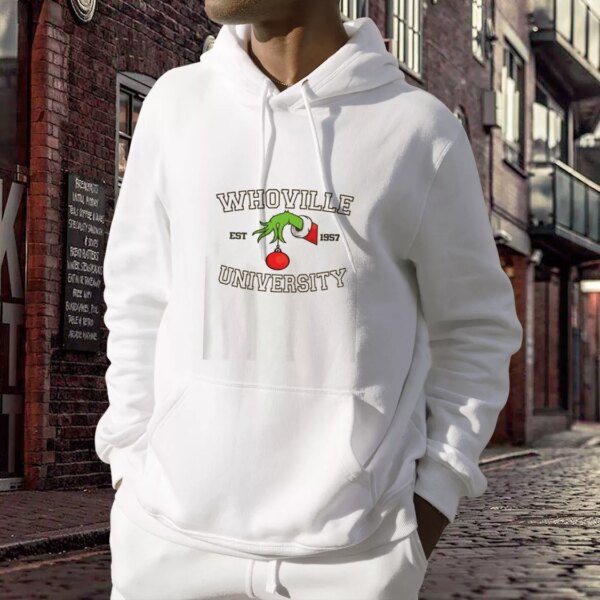 Grinch Whoville University Est 1957 Ugly Christmas Hoodie