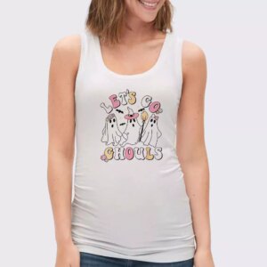 Groovy Lets Go Ghouls Halloween Ghost Summer Tank Top 3