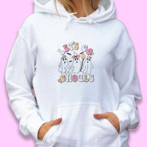 Groovy Let’s Go Ghouls Halloween Ghost Trendy Hoodie