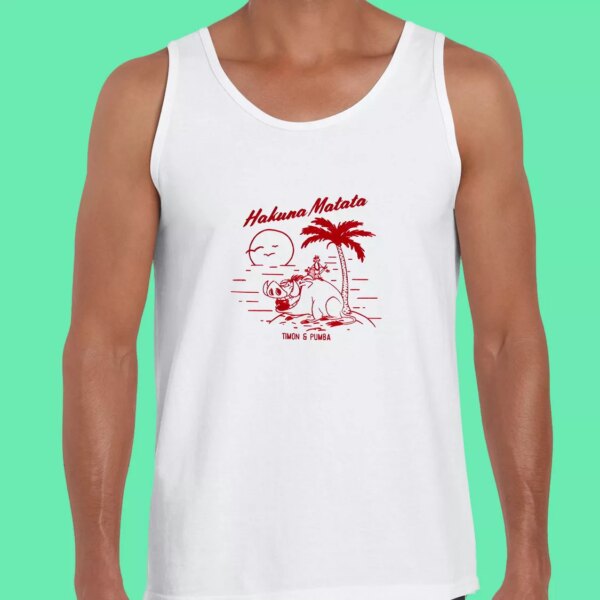 Hakuna Matata Timon and Pumba Beach Vacay Summer Tank Top