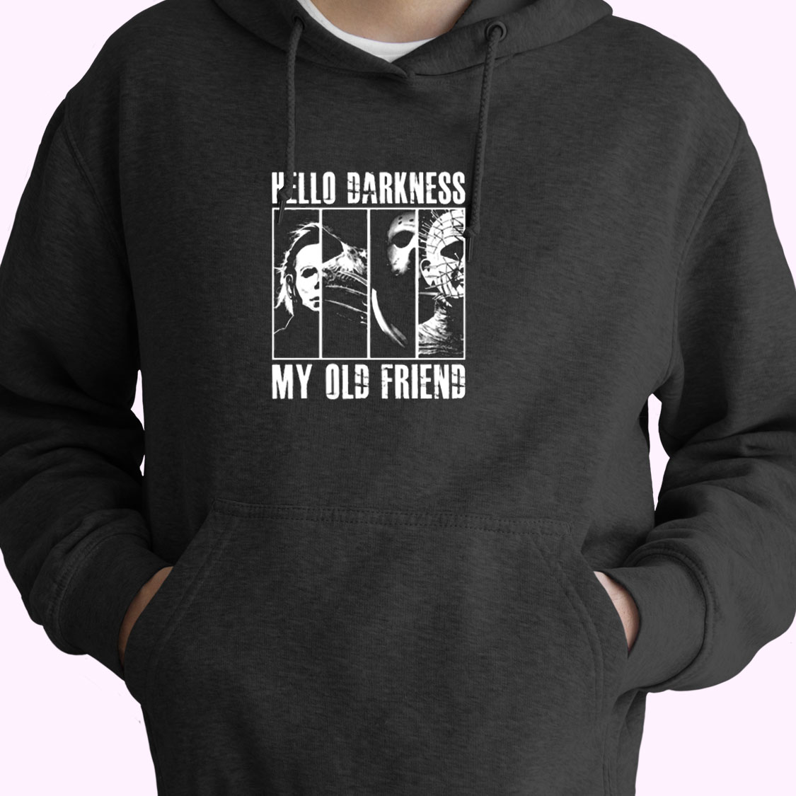 Hello Darkness My Old Friend Horror Movie Killers Essential Hoodie Hello Darkness My Old Friend Horror Movie Killers Essential Hoodie