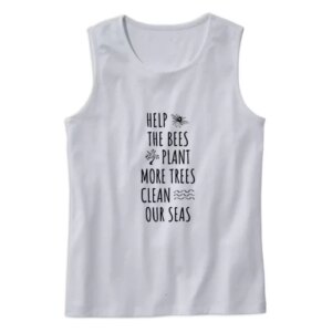 Help The Bees Plant More Trees Clean Our Seas Earth Day Tank Top 4
