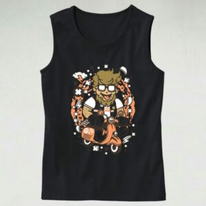 Hipster Scooterist Graphic Tank Top 4