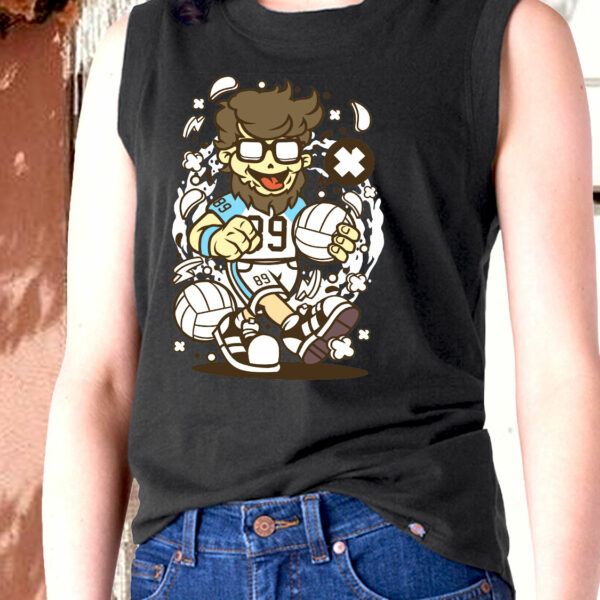 Hipster Volley Ball Player Graphic Tank Top