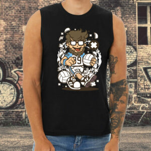 Hipster Volley Ball Player Graphic Tank Top 3