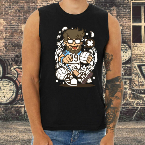 Hipster Volley Ball Player Graphic Tank Top