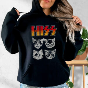 Hiss Cat Funny Cats Kittens Rock Funny Hoodie Streetwear