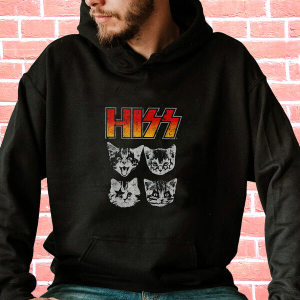 Hiss Cat Funny Cats Kittens Rock Funny Hoodie Streetwear