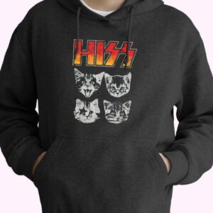 Hiss Cat Funny Cats Kittens Rock Funny Hoodie Streetwear 4