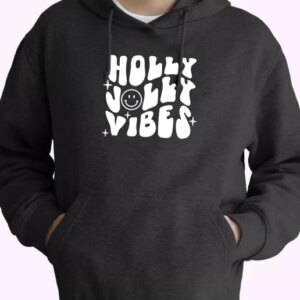 Holly Jolly Vibes Hoodie Xmas Outfits 4
