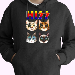 Hoodie Hiss Funny Cats 90s Style