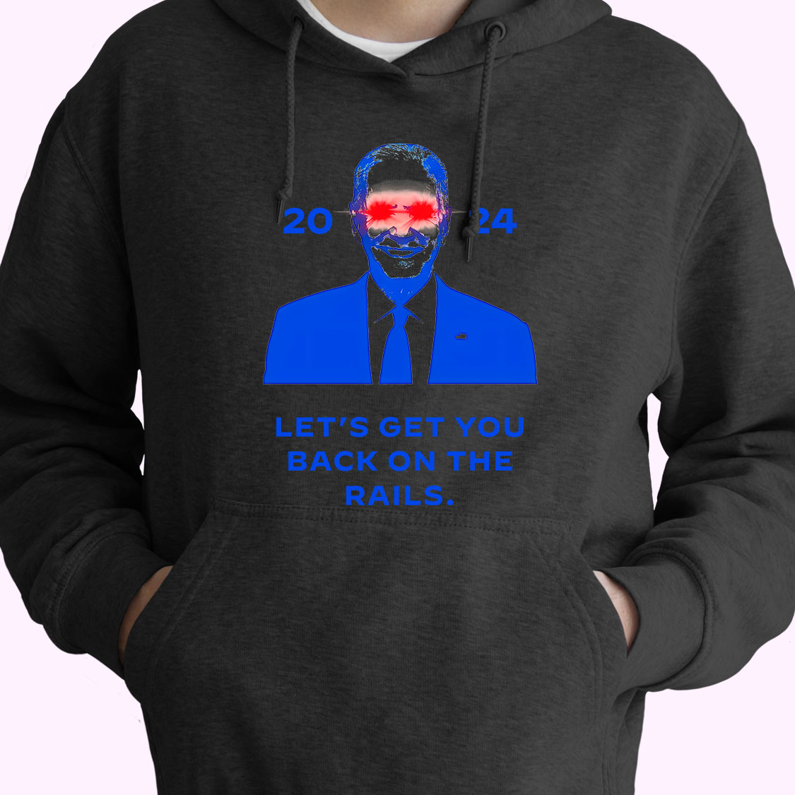 Hoodie Let's Get You Back On The Rails 90s Style Hoodie Let's Get You Back On The Rails 90s Style