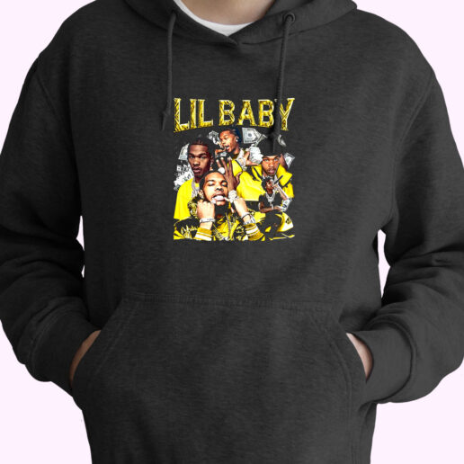 Hoodie Lil Baby Hip Hop Rich 90s Style Hoodie Lil Baby Hip Hop Rich 90s Style