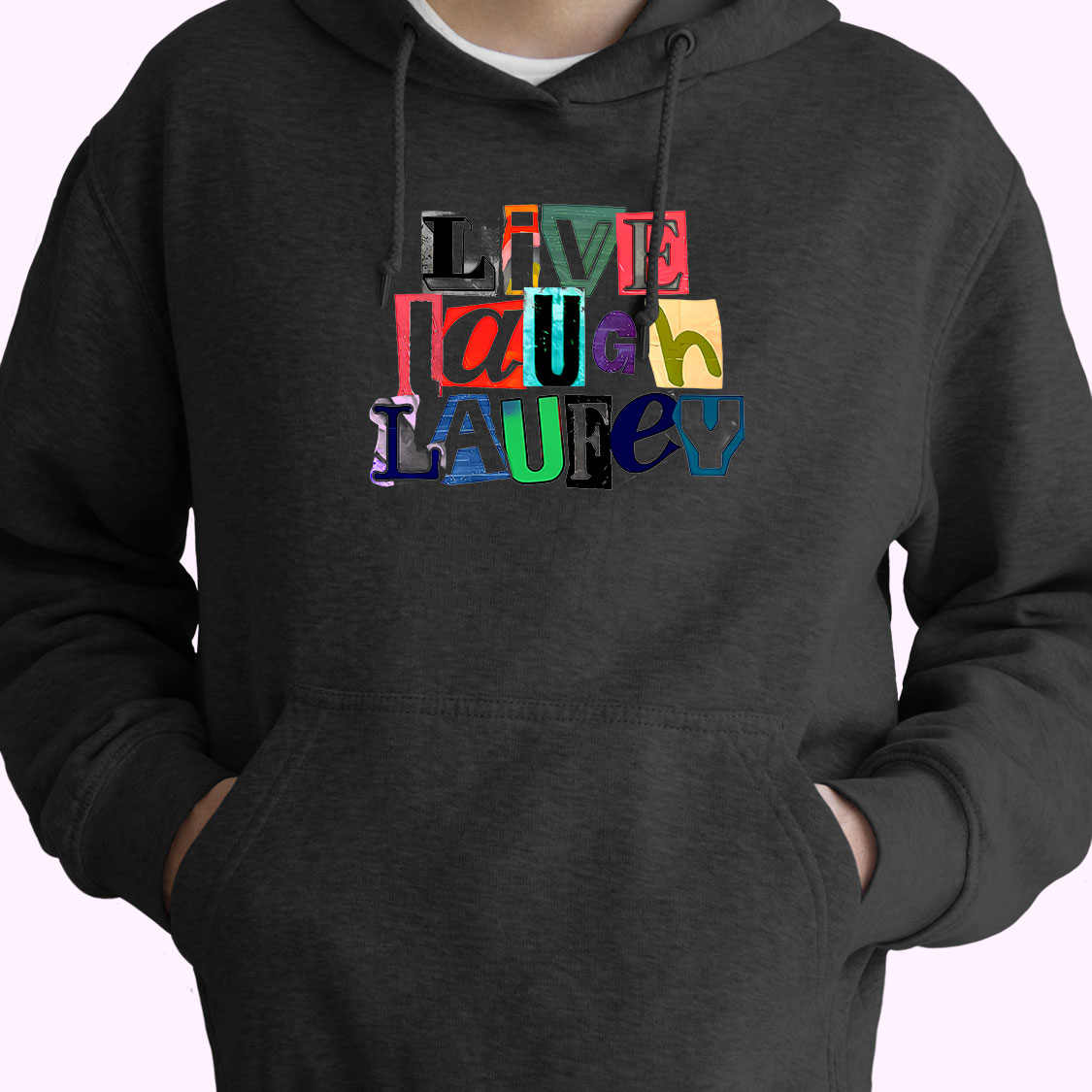 Hoodie Live Laugh Laufey 90s Style Hoodie Live Laugh Laufey 90s Style