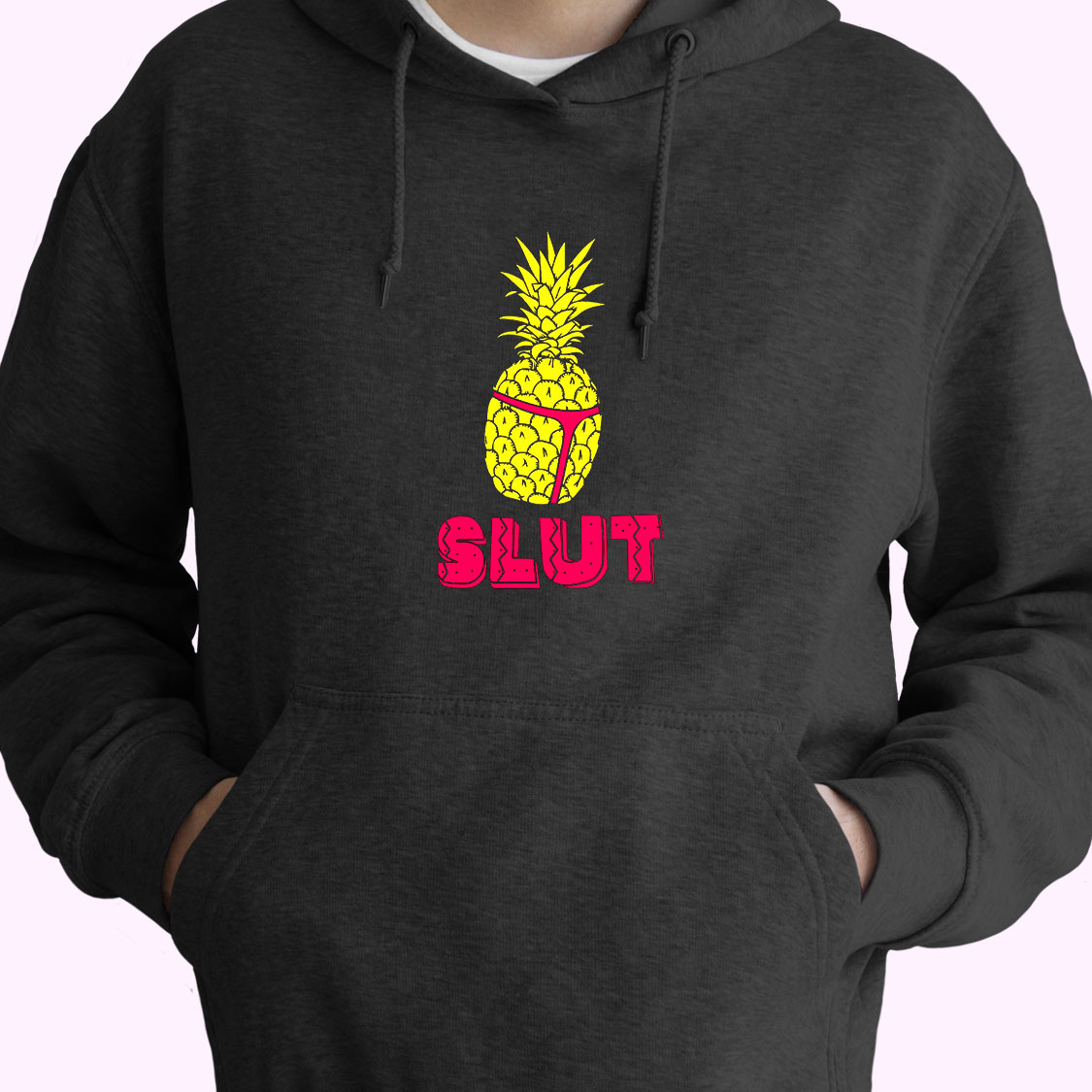 Hoodie Pineapple Slut Funny 90s Style Hoodie Pineapple Slut Funny 90s Style