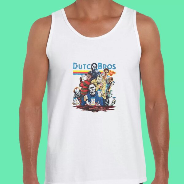 Horror Movies Characters at Dutch Bros Coffee Summer Tank Top