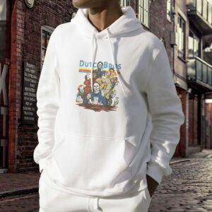 Horror Movies Characters at Dutch Bros Coffee Trendy Hoodie 3