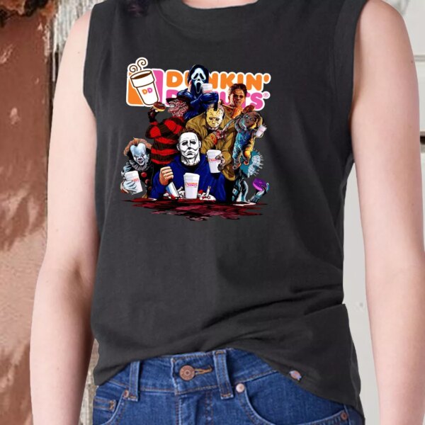 Horror Movies Killers With Dunkin Donuts Classic Tank Top Style