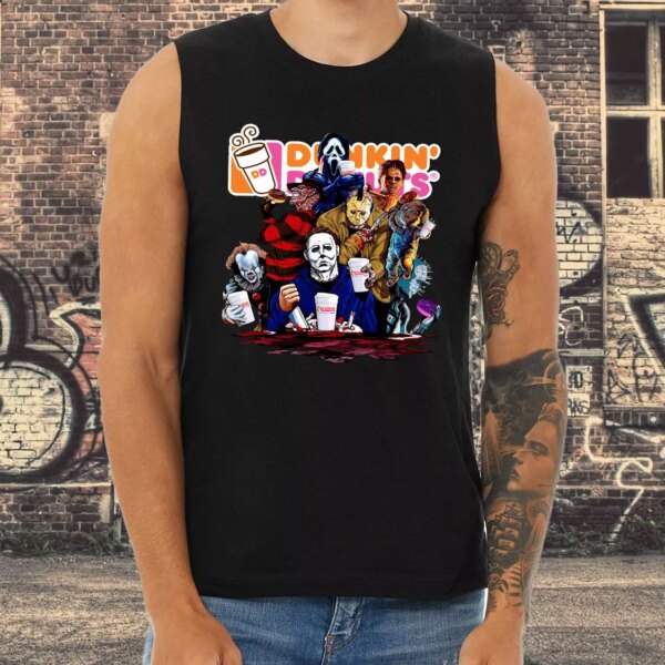 Horror Movies Killers With Dunkin Donuts Classic Tank Top Style