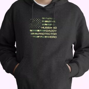 Husband Daddy Protector Hero Old Hoodie Veterans Day