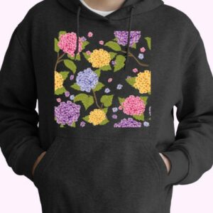 Hydrangea Flower 80s Oversized Hoodie.jpeg