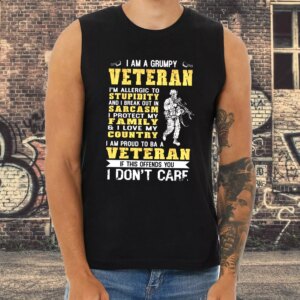 I Am A Grumpy Veteran Proud To Be Veteran Army Tank Top 3