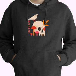 I Don’t Know How But They Found Me Mushroom Skull Hoodie Design