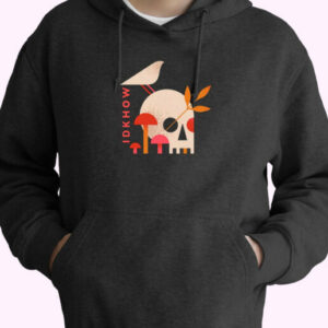I Don’t Know How But They Found Me Mushroom Skull Hoodie Design