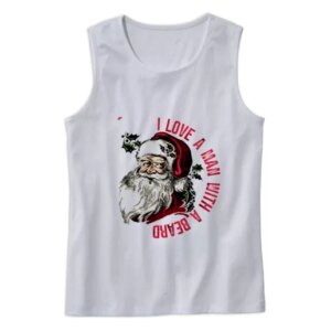 I Love A Man With A Beard Like Santa Gym Christmas Tank Top 4