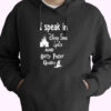 I Speak In Disney Song And Harry Potter 70s Basic Hoodie