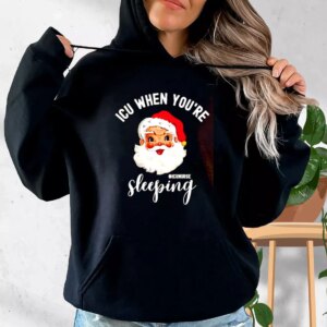 ICU Nurse When Youre Sleeping In Christmas Hoodie Xmas Outfits 3